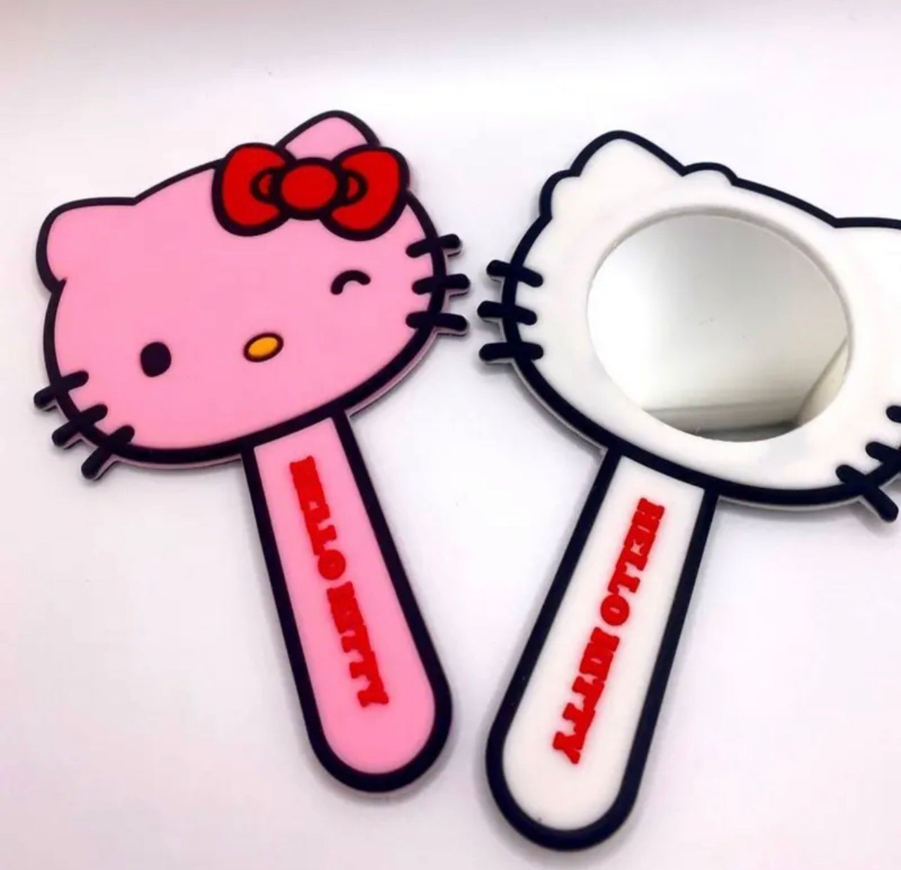 Hand mini mirror (pink)