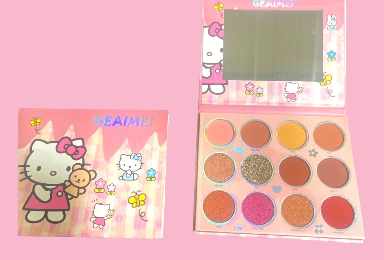 Hello kitty palette 12 eyeshadow colors