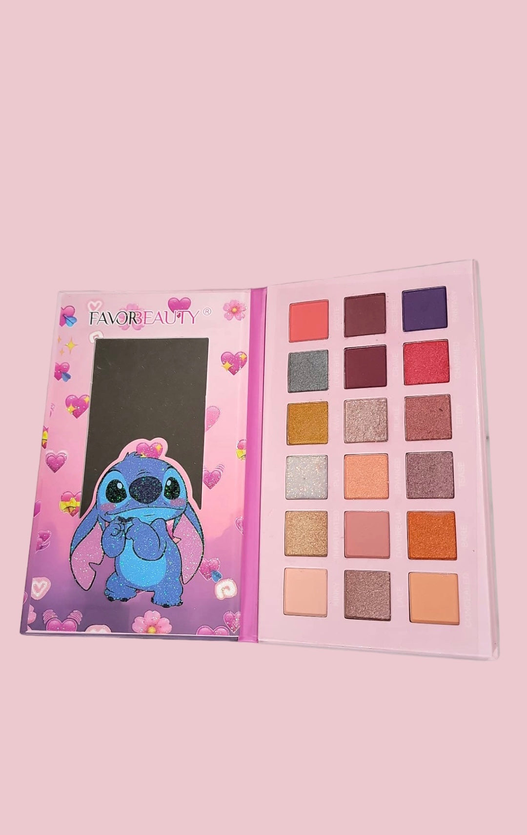 Stitch eyeshadow palette hearts