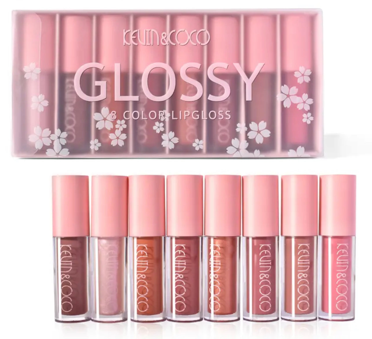 set 8 lipgloss glossy